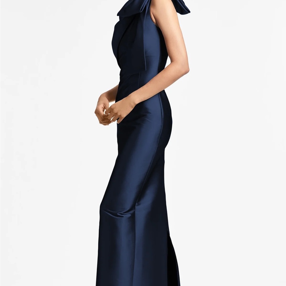 Sachin + Babi Midnight Blue One-Shoulder Gown - Picture 2 of 7